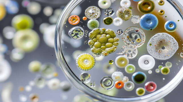 High-Magnification Microscopic Examination of Parasitic Organisms on a Laboratory Slide with Blurred Background Featuring Scientific Equipment