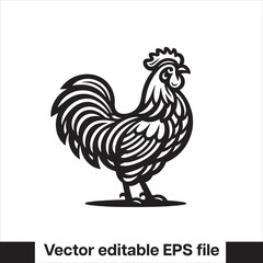 Vector minimalist chicken 