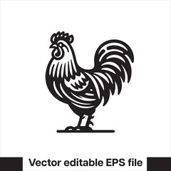 Vector minimalist chicken 