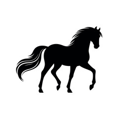 Obraz premium Elegant Horse Silhouette on Hill - Perfect for Nature and Freedom Themes