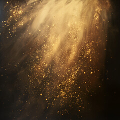 The light reveals golden yellow dust stains.