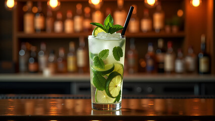 mojito cocktail on the table