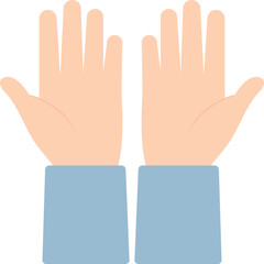 두 손을 내밀고 있는 모습의 일러스트