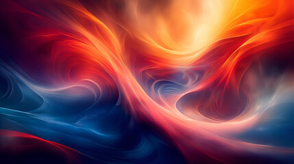 Obraz premium Red Blue Swirling Energy Dynamic Fluid Design, Modern Art with Motion Waves