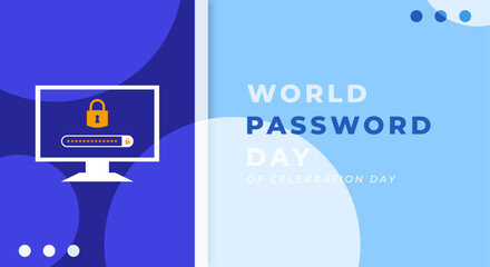 Flat illustration celebrating International Internet Day, featuring icons representing cybersecurity, email, coding, e-commerce, and navigation. The background includes emphasizing the digital theme.
