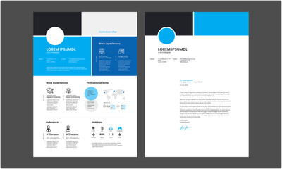 Resume and Cover Letter Template, Minimalist resume cv template, Cv professional jobs resumes
