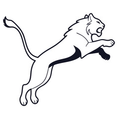 Obraz premium A lion vector art design template