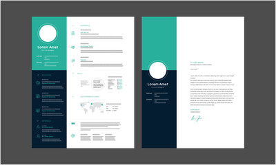Resume and Cover Letter Template, Minimalist resume cv template
