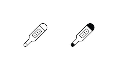 Thermometer vector icons set stock illustration