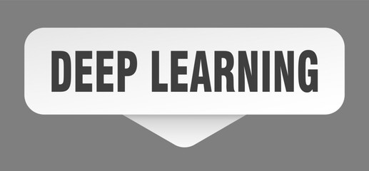 deep learning sticker. deep learning sign isolated on gray background