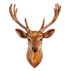 Traditional deer wall sculpture in premium wood