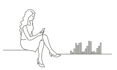 Business lady financial analyst