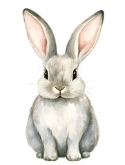 Soft and Fluffy Bunny in Gentle Watercolor