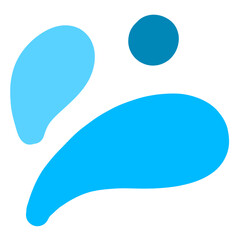 Blue Water Splash Illustration Hand Drawn Songkran Festival Droplets