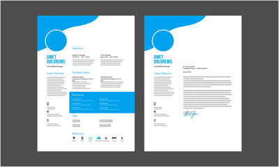 Clean Resume Layout, Minimalist resume cv template, Resume design template