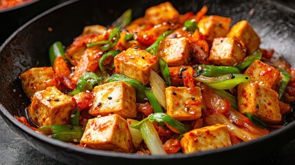Fermented Kimchi and Tofu Stir Fry