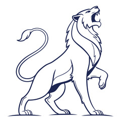 Naklejka premium A lion vector art design template