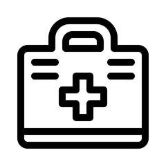 Fototapeta premium First aid kit line icon
