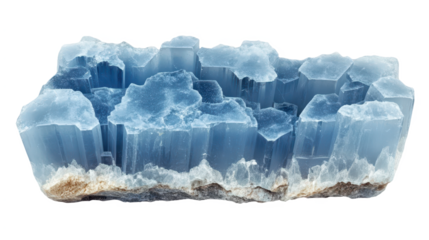 Celestine Mineral Specimen: A Blue Crystal Cluster for Geology, Healing and Decorative Display - A Natural Gemstone with Rough Texture and Opaque Surface