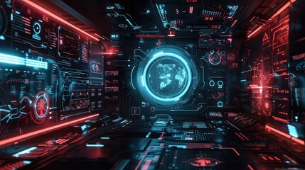High-Tech Futuristic Digital Interface