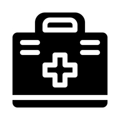 First aid kit glyph icon