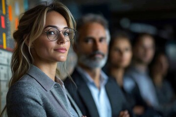 Obraz premium Professional woman with glasses in meeting