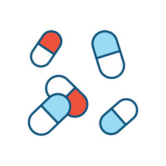 Pills vector icon 