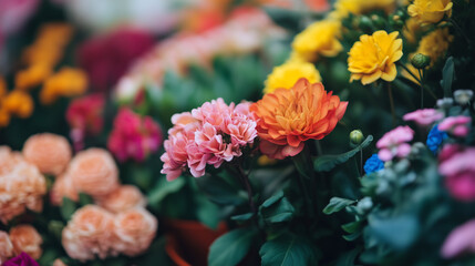 red and yellow flowers