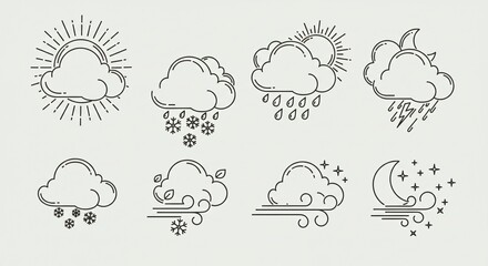 Fototapeta premium weather icons vectors illustrations 