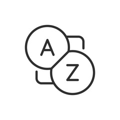 Glossary book icon in flat style. Guidebook encyclopedia vector illustration on isolated background. A-Z notebook sign business concept.