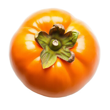 a persimmon fruit isolated on white background