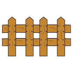 wooden gate illustration hand drawn isolated vector