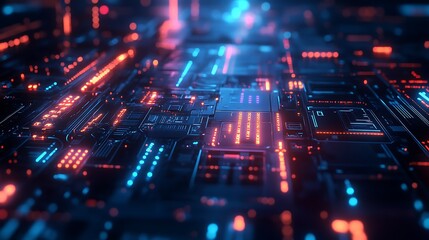 A visually striking AI industry growth infographic, holographic trend lines illustrating AI expansion in finance, healthcare, and logistics, glowing data nodes, deep cyber-blue futuristic UI,