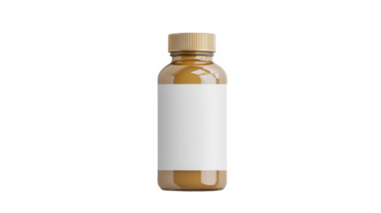 Elegant Bottle Mockup: Showcase Your Drink, Health, or Beauty Product with this Blank Label for Optimal Branding and Marketing Impact