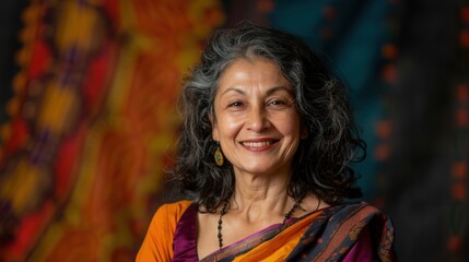 Naklejka premium Indian senior woman