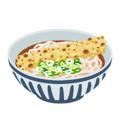 ちくわ天うどんのイラスト