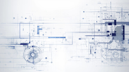 Abstract Tech Blueprint Digital Network Design Futuristic Architecture Circuit Board Pattern