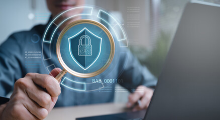 Cyber security system technology. Secure information privacy. Crime network technology.