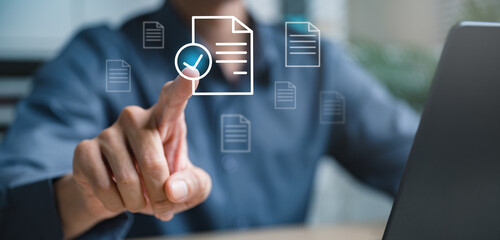 Document evaluation inspect. Contract agreement audit. Assessment survey evaluation check.