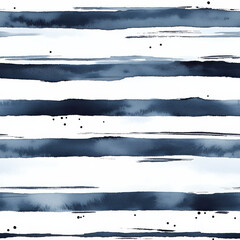 Naklejka premium Seamless pattern Faded navy and white distressed stripes with retro artistic texture, Seamless pattern for textile and tile decoration
