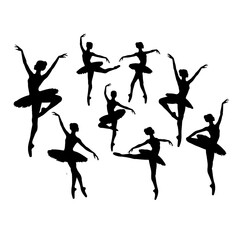 ballet dancers silhouettes