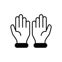 Glove vector icon 