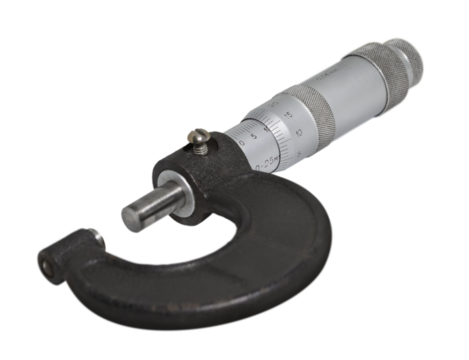 Old metal micrometer