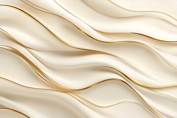 Obraz premium an elegant and sophisticated design featuring flowing gold waves on a light beige background
