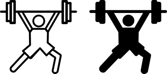Gym Master Icon, symbol vector Transparent Background