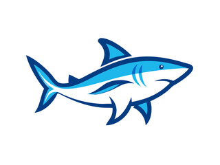 Bold black silhouette of a shark..Generative ai