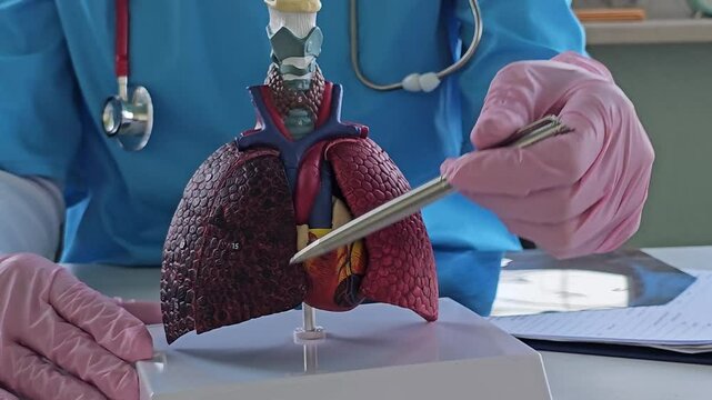 Detailed tutorial on human respiratory system using anatomical model in a clinical setting