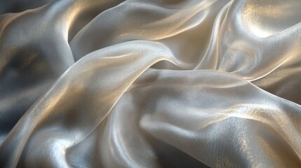 Delicate flowing fabric showing folds and soft light on its surface