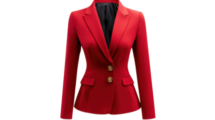 Stylish red blazer showcasing elegant design and tailored fit for formal occasions or office wear