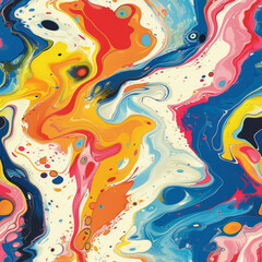 Seamless Abstract Dripping Colors Pattern – Modern Digital Art